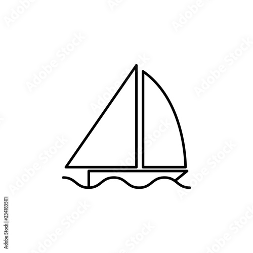 sailing sign icon. Element of navigation sign icon. Thin line icon for website design and development, app development. Premium icon