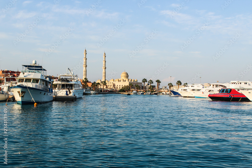 Marine parking in Hurghada.