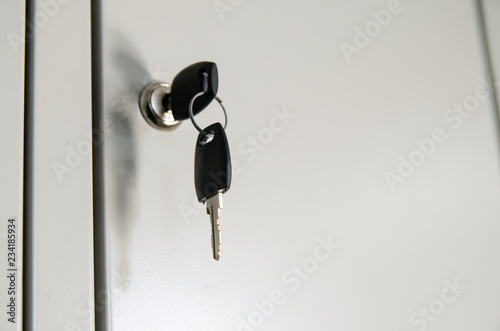 keys in the door of a private locker