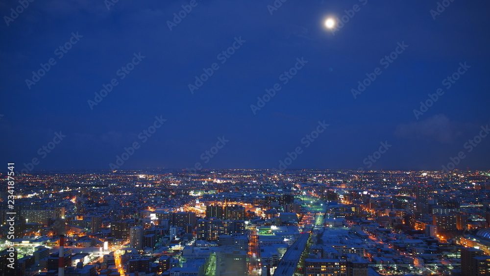 Fototapeta premium 北海道 札幌 夜景