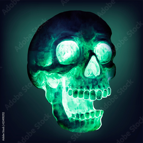 Illustration of a skull icon vector for Halloween