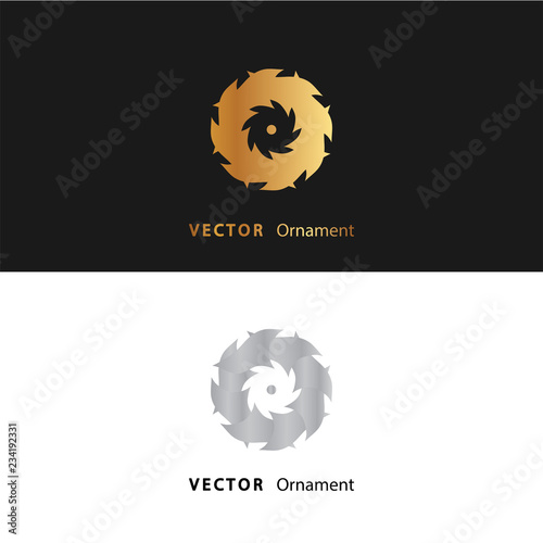 vector illustration mandala. Golden floral pattern. Oriental silhouette ornament.coaster design.