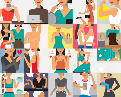 Character illustration of woman lifestyle