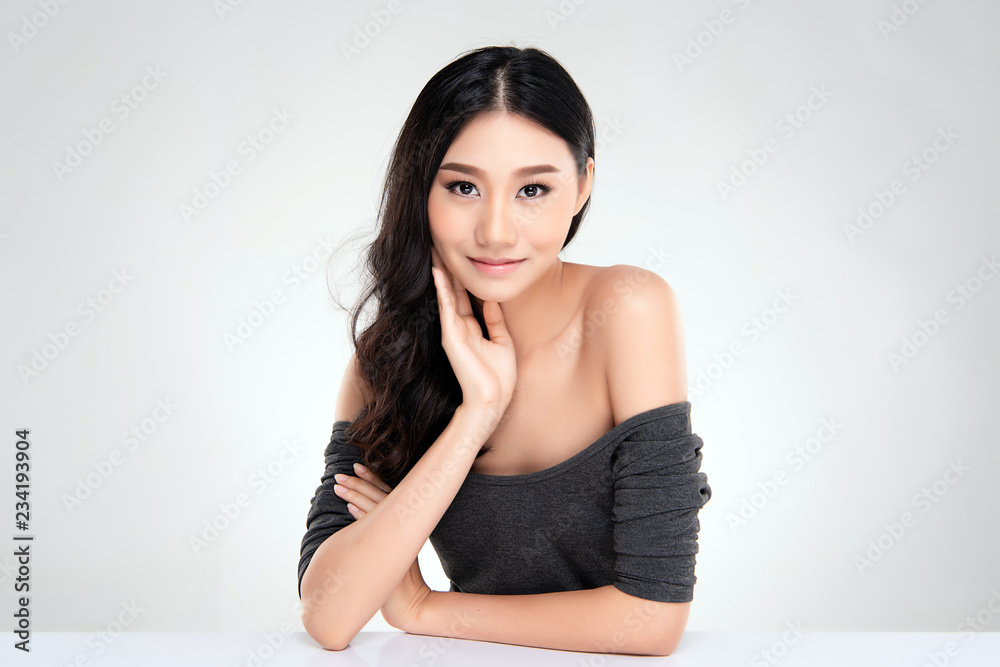 Beautiful Young asian Woman with Clean Fresh Skin Beautiful Young asian Woman with Clean Fresh Skin
