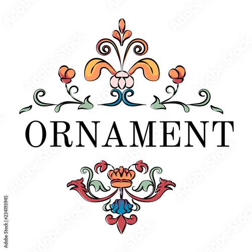 Vintage flourish ornament illustration