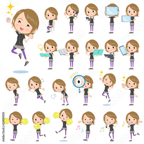Short hair women Sportswear_Action
