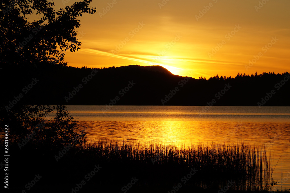 Evening Lake Sunset