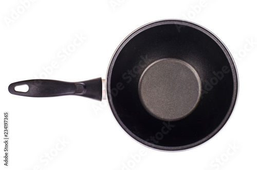 Wok pan isolated on white background