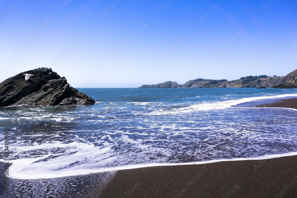Black Sands Beach in Marin Headlands, north San Francisco bay area, California Black Sands Beach in Marin Headlands, north San Francisco bay area, California