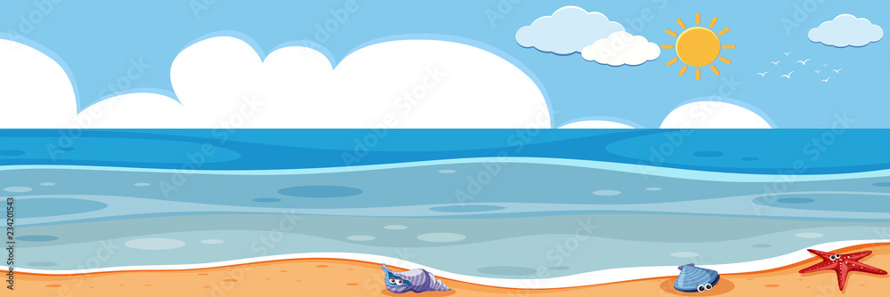 A panorama ocean landscape A panorama ocean landscape