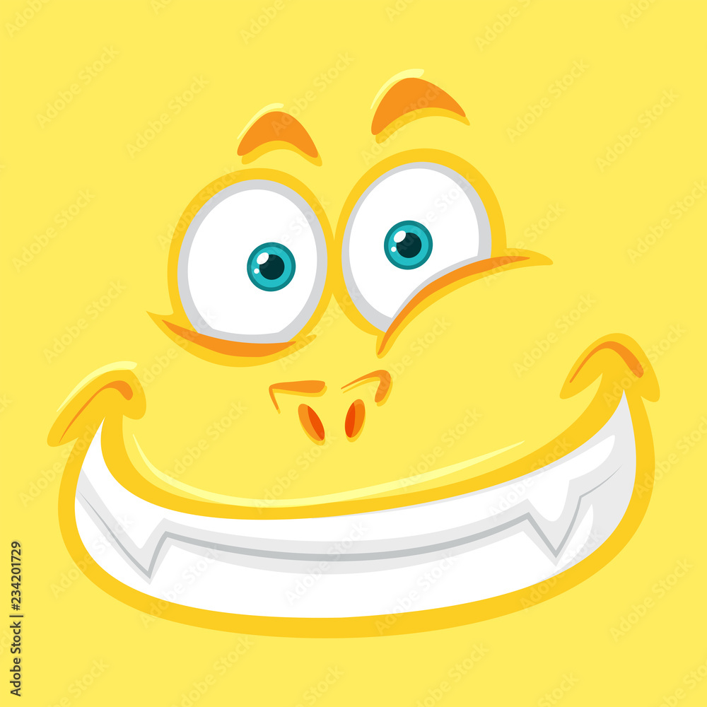 Obraz premium Yellow monster facial expression