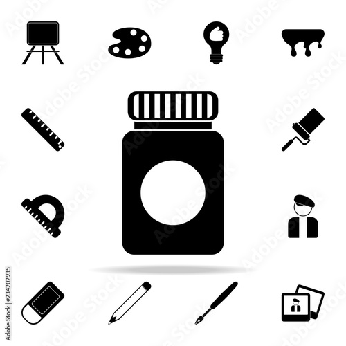bank of gouache icon. Art and painting icons universal set for web and mobile