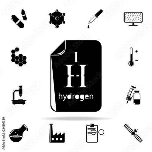hydrogen formula icon. The science icons universal set for web and mobile