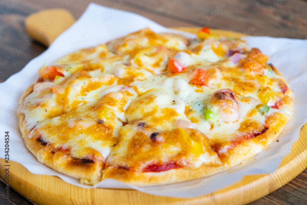 fresh meat and cheese pizza from oven fresh meat and cheese pizza from oven