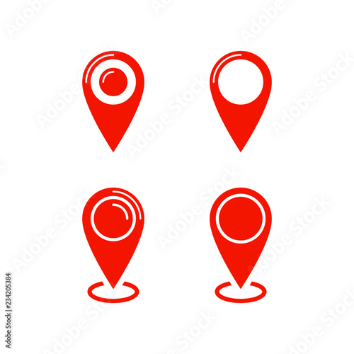 Free Download Set of location icons, map pin vector symbols - GFXLoad