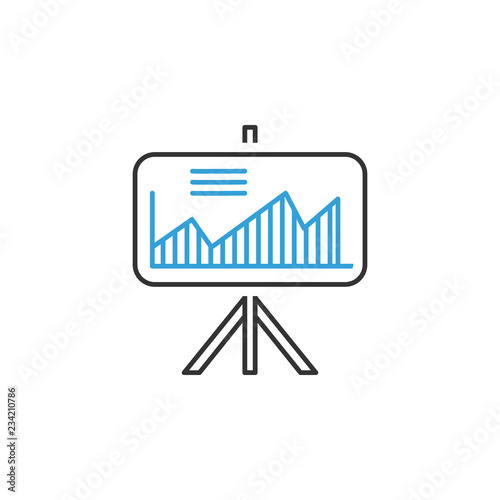 finance charts 2 colored line icon. Simple colored element illustration. charts icon outline symbol design from finance set