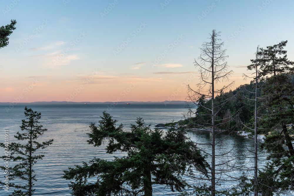 sunset on the ocean in Vancouver Canada sunset on the ocean in Vancouver Canada