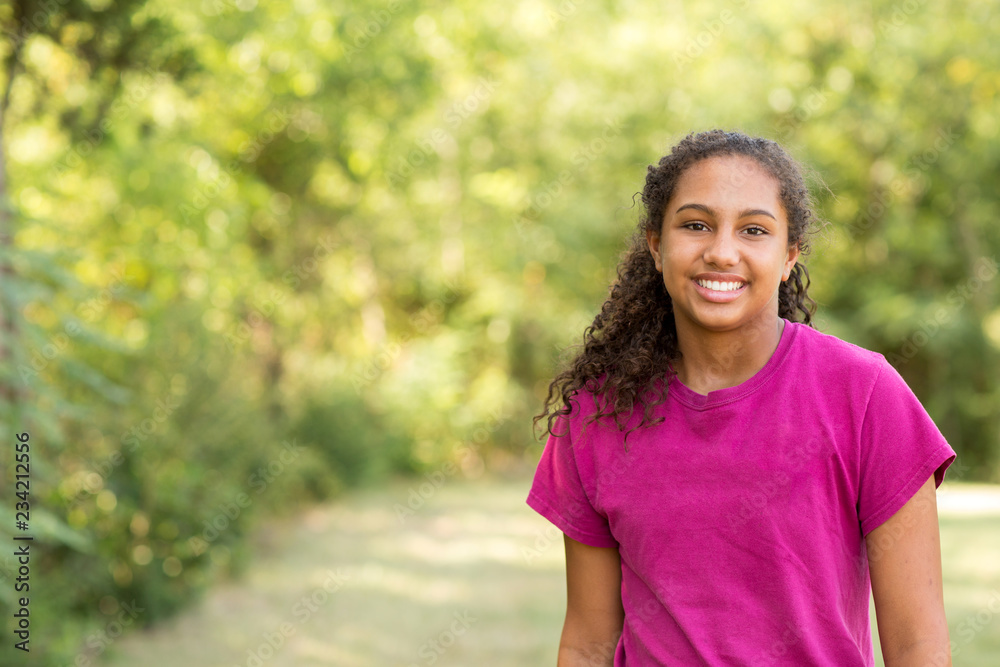 Young girl smiling. Young girl smiling.