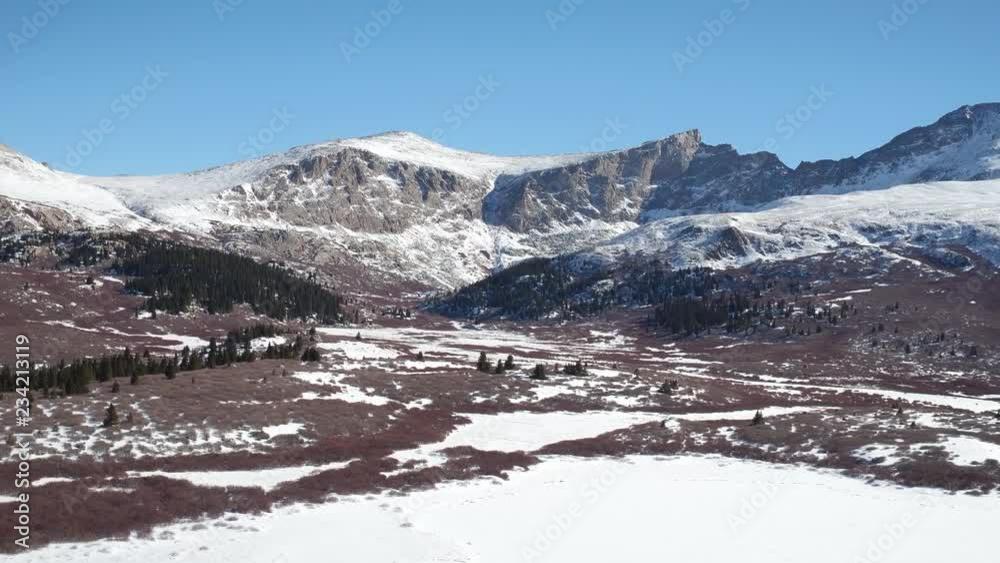 Aerial drone video of the mountain landscape found at Guanella Pass Trail that leads to Mt. Evans in Arapahoe National Forest in Colorado Aerial drone video of the mountain landscape found at Guanella Pass Trail that leads to Mt. Evans in Arapahoe National Forest in Colorado