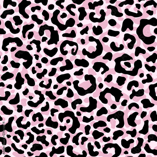 Obraz na plátně Pastel leopard fur texture seamless pattern