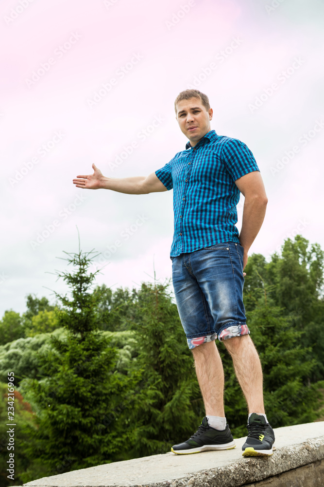 Portrait of handsome young man on vacation Portrait of handsome young man on vacation