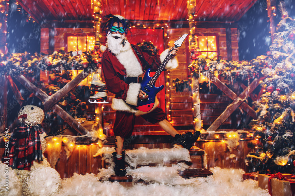 Fototapeta premium costume of rocker santa