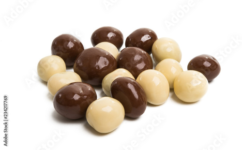 nuts in chocolate isolated
