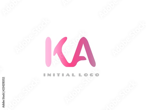 KA Initial Logo for your startup venture © yantiadja