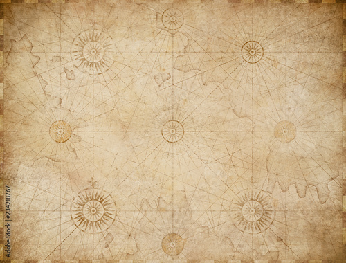 old medieval nautical map background