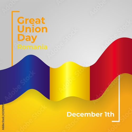 Romania Great Union Day Vector Template Design Illustration