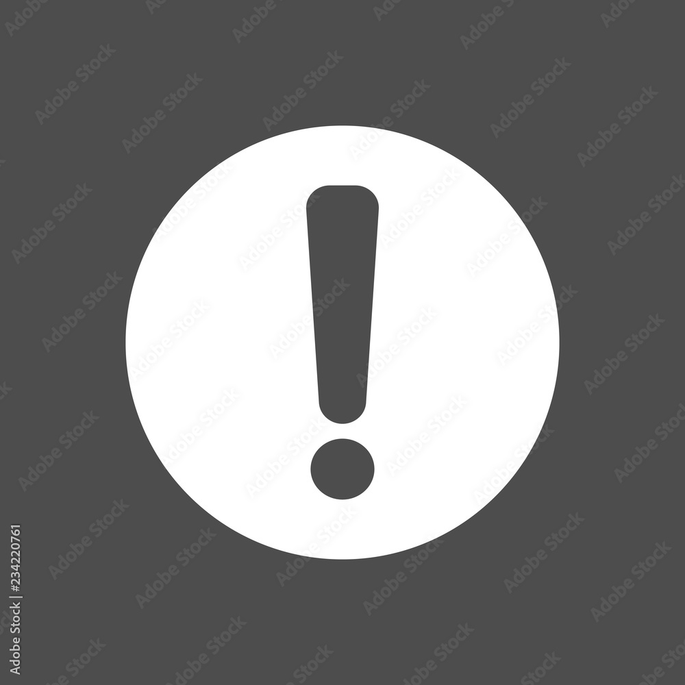 WARNING ICON. Round sign. Vector. WARNING ICON. Round sign. Vector.