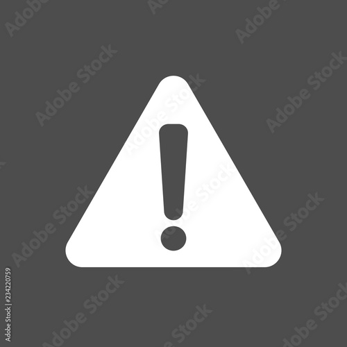 WARNING SIGN. Vector icon.