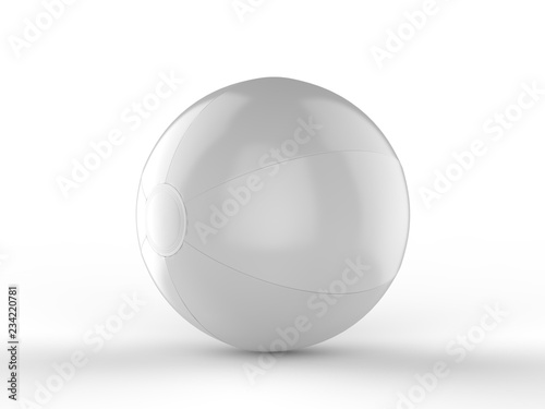 Foto Blank beach ball for branding. 3d render illustration.