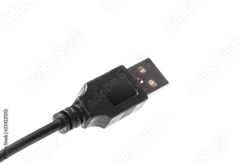 Close up view of a USB cable