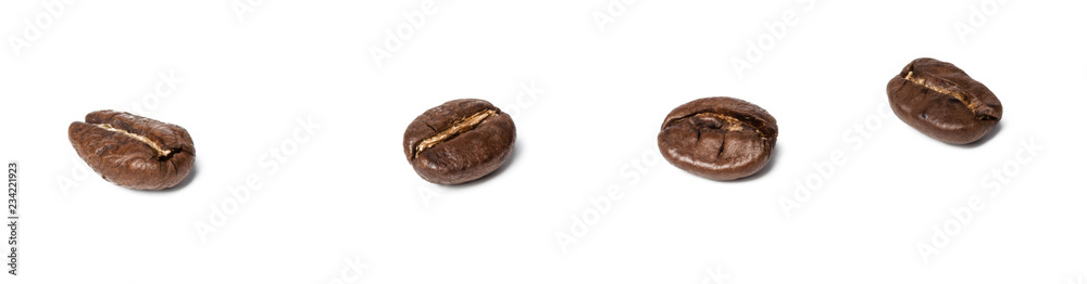 coffee beans isolated on white background coffee beans isolated on white background