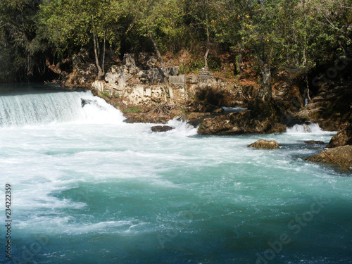 Amazing view of Manavgat waterfall in Antalya  Turkey.