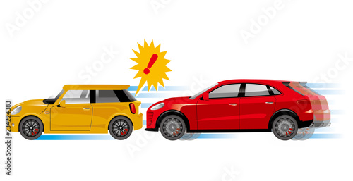 あおり運転のイメージイラスト 危険運転 道交法違反 自動車のイラスト Stock イラスト Adobe Stock