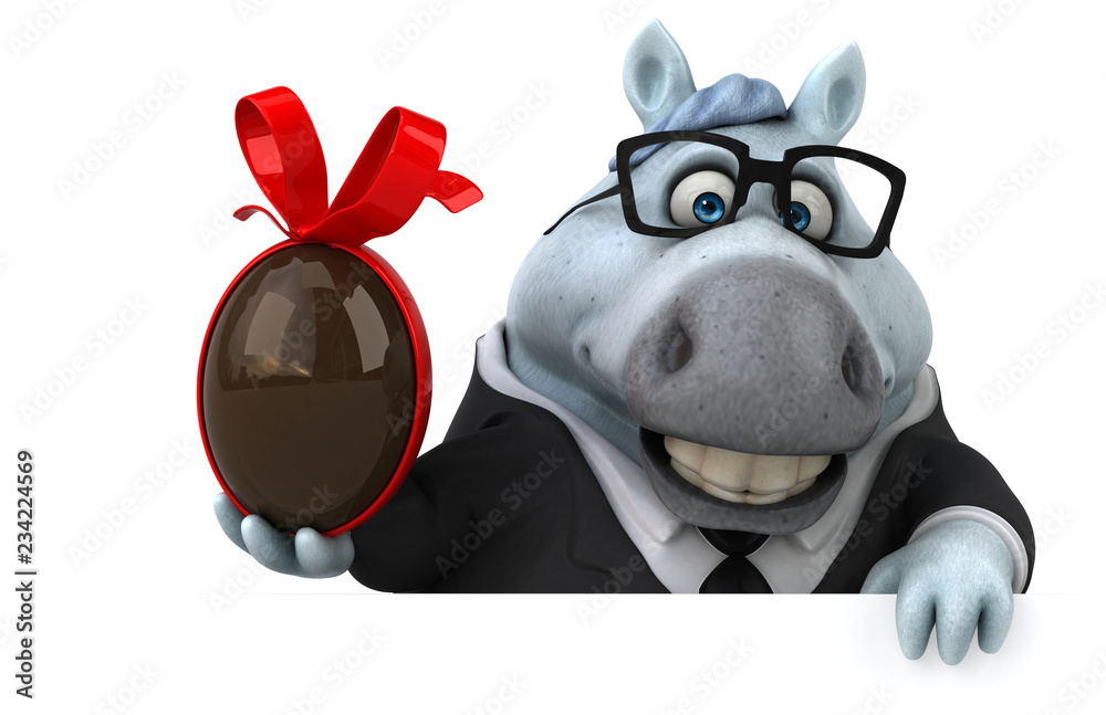 Fun horse - 3D Illustration Fun horse - 3D Illustration