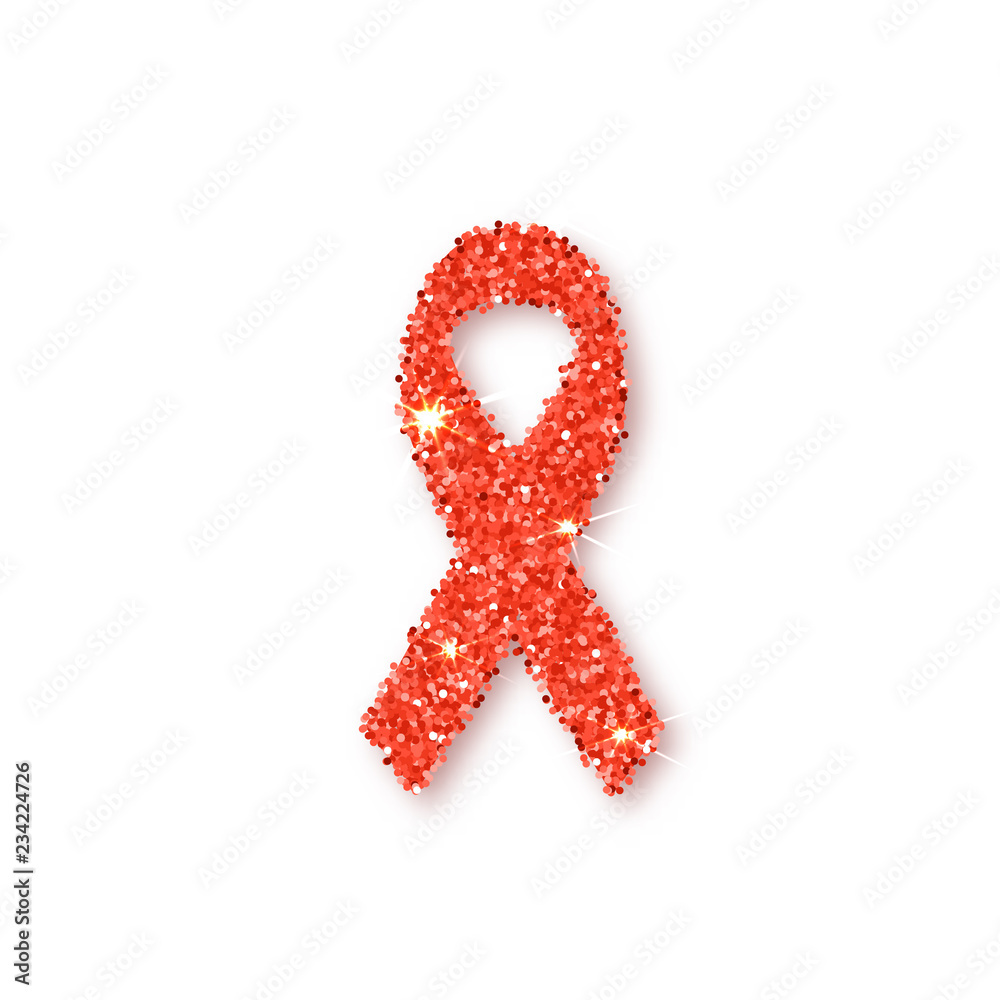 World AIDS day. Awareness. Medical sign. Vector icon.