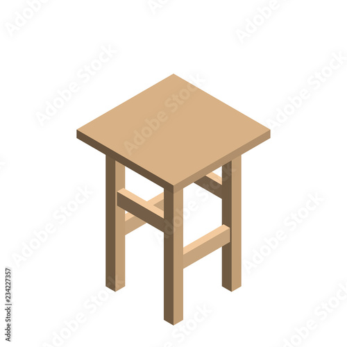 Stool. Isolated on white ba...