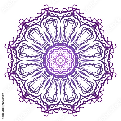 Mandala Style Vector Shapes. Decorative Cicle ornament. Floral design