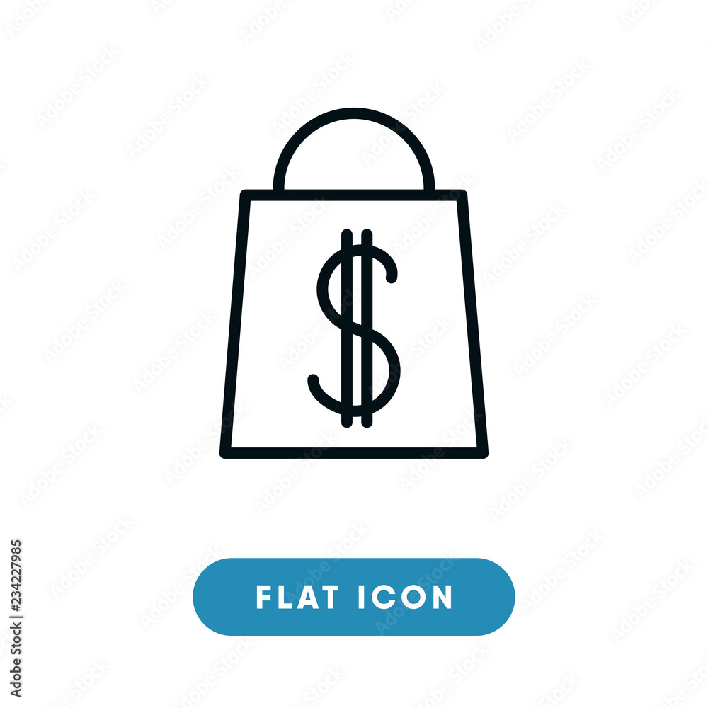 Shopping bag black friday vector icon Shopping bag black friday vector icon