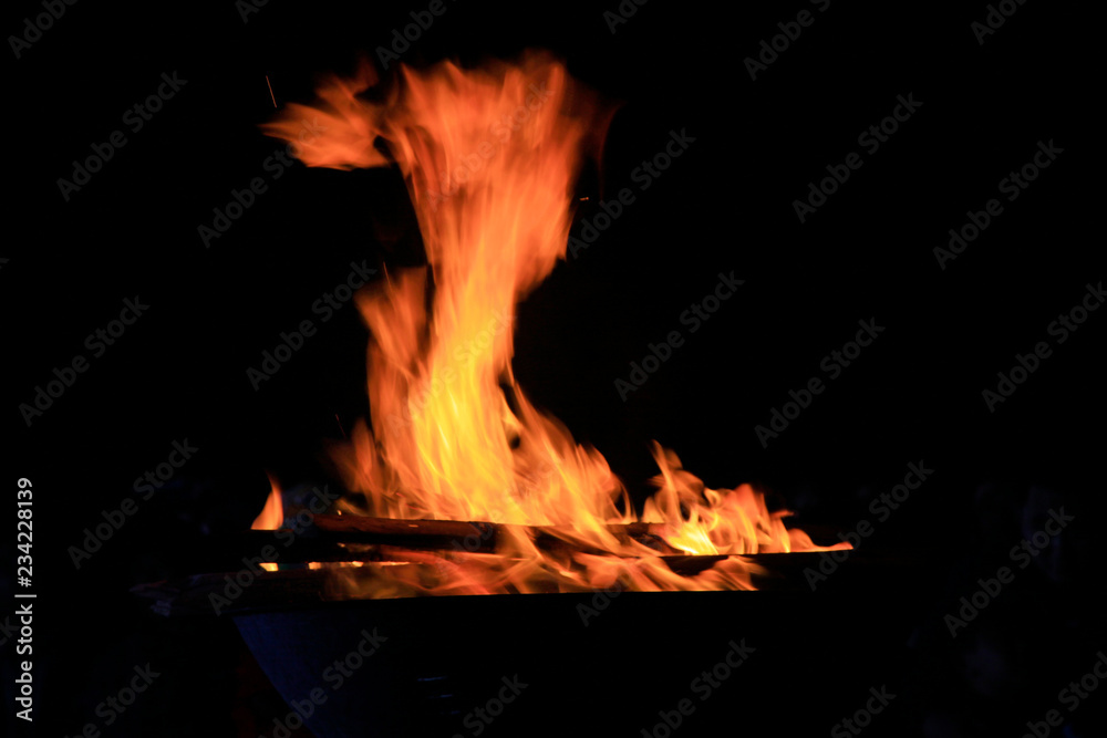Fototapeta premium flame burning in the night