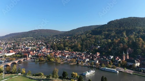 Aerial view of Miltenberg, Lower Franconia, Churfranken Bavaria, Germany, Europe