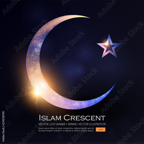 Fotografie, Tablou Islamic Crescent Moon