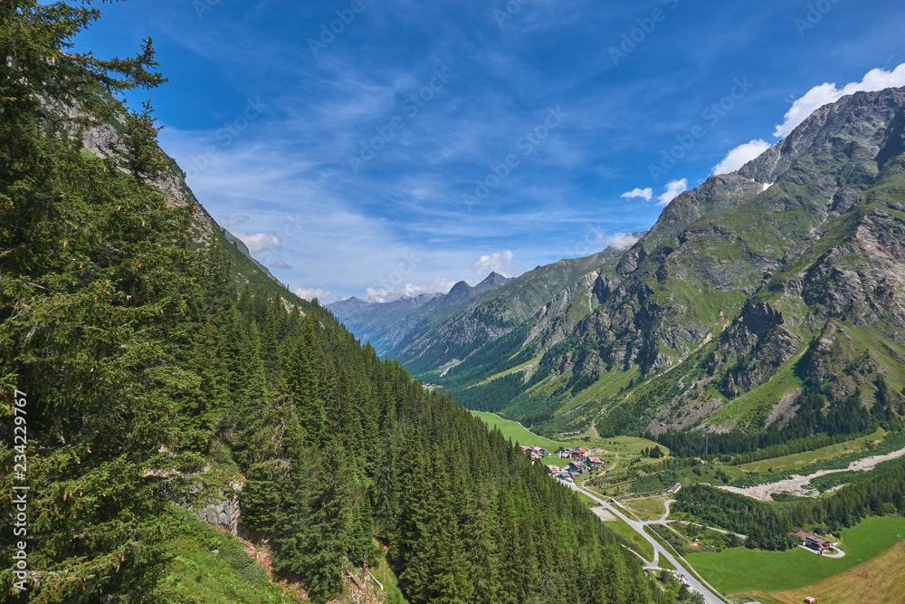 Austrian Alps. View of the valley. Tyrol