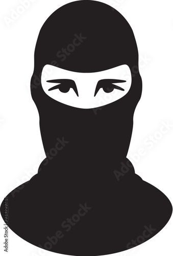 terrorist mask,vector illustration.flat style,front