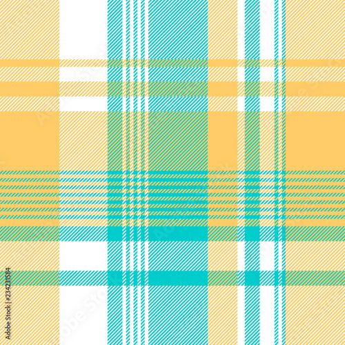Blue yellow light color check tablecloth seamless pattern