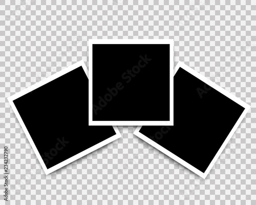 Vector Photo frames set mockup design. Photo icons for web gallery