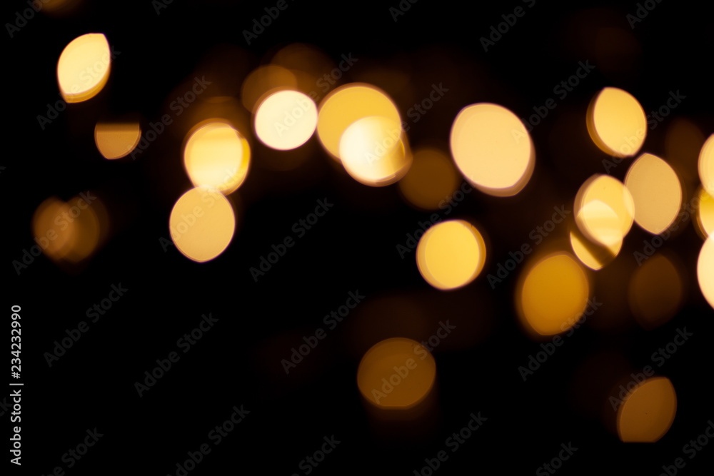Fototapeta premium Lens bokeh on black background